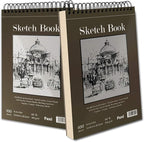 9" x 12" Sketch Book, Top Spiral Bound Sketch Pad, 2 Packs 100 Sheets Each - Image 9
