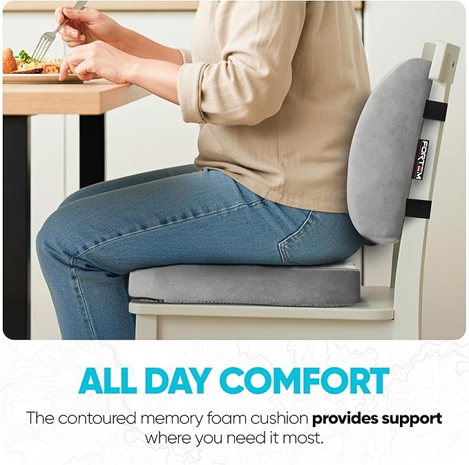 FORTEM Seat Cushion, Office Chair Cushion, Lumbar Support Pillow - Image 8