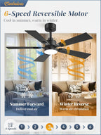 fanbulous 2 pack of 42 inch modern ceiling, side view