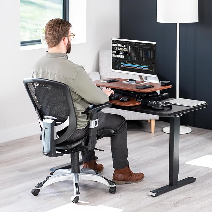 VIVO 28 inch Desk Converter, K Series, Height Adjustable Sit to Stand Riser - Image 8