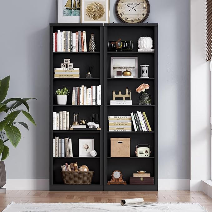 BORNOON 75" Tall Bookshelf, 6-Tier Floor Standing Bookcase - Image 4