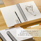 MEEDEN 6"x8" Sketchbook Paper Pad: 122lb/180gsm Spiral Bound Art Sketch Book - Image 6