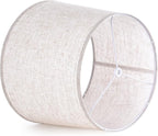 GO&SO Oatmeal Linen Drum Lamp Shade - Image 4