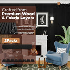 Avana Acoustic Wood Wall Panels – 94.4 X 12.6 Inch Black Oak Acoustic Panels 2 - Image 4