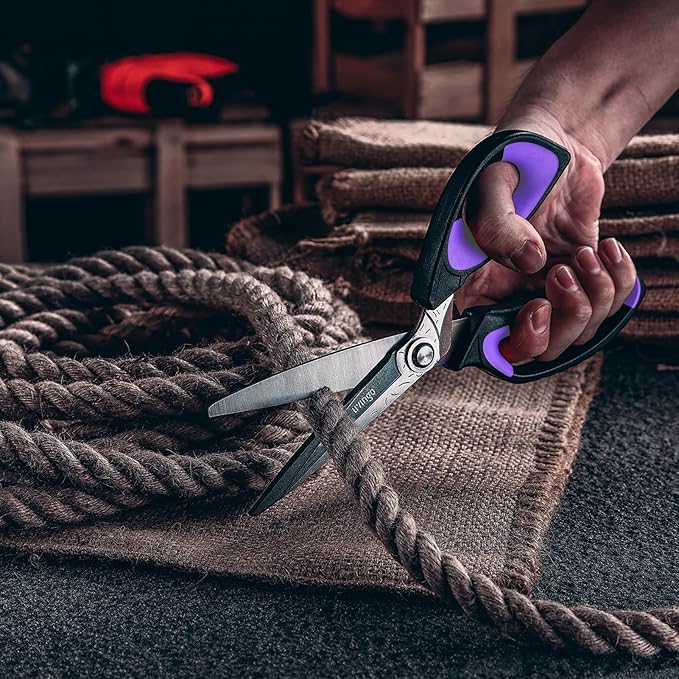 LIVINGO Heavy Duty Industrial Scissors: 10" Utility Stainless Steel Scissors - Image 6