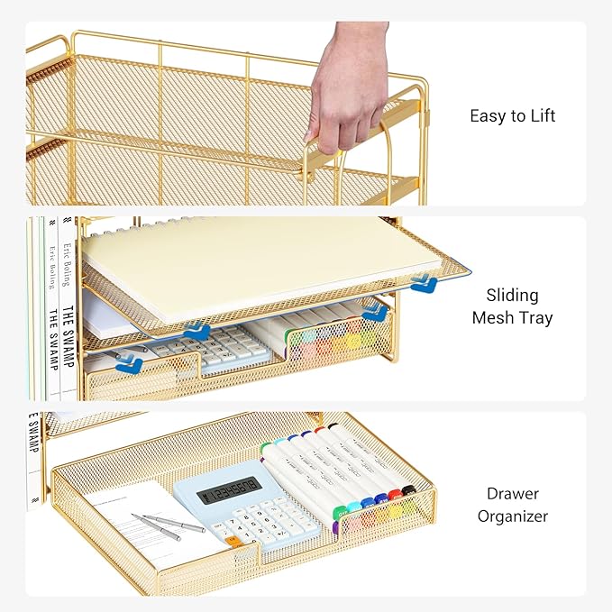 OPNICE Desk Organizer, 4-Tier Desktop File Organizer - Image 3