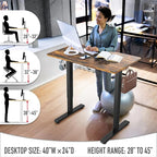 SHW 40-Inch Electric Height Adjustable Standing Desk - Image 5
