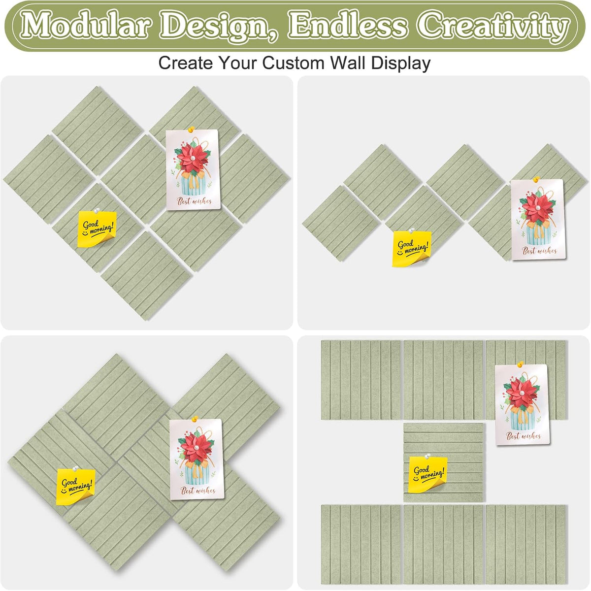Large Felt Bulletin Board 48" x 36" Cork Board Alternative for Walls