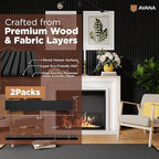 Avana Acoustic Wood Wall Panels – 94.4 x 12.6 Inch Black Oak Acoustic Panels 2 - Image 4