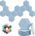 Hexagonal Acoustic Panels-12 Pack High-Density Sound Absorbing Panels by UNECHOACOUSTIC