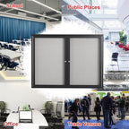 48x36 Inch Lockable Enclosed Bulletin Board, Weather-Resistant Outdoor - Image 6