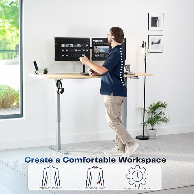 VIVO Electric 71 x 30 in Standing Desk, Memory Height Adjustment, 1B Series - Image 4