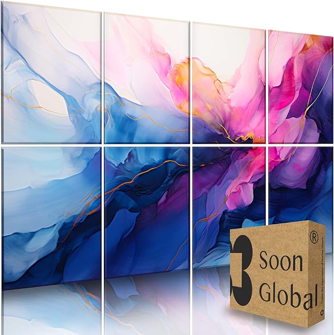 Soon Global 8-Pack Acoustic Panels, Soundproof Wall Panels, 48 X 32 Inches by SoonGlobal