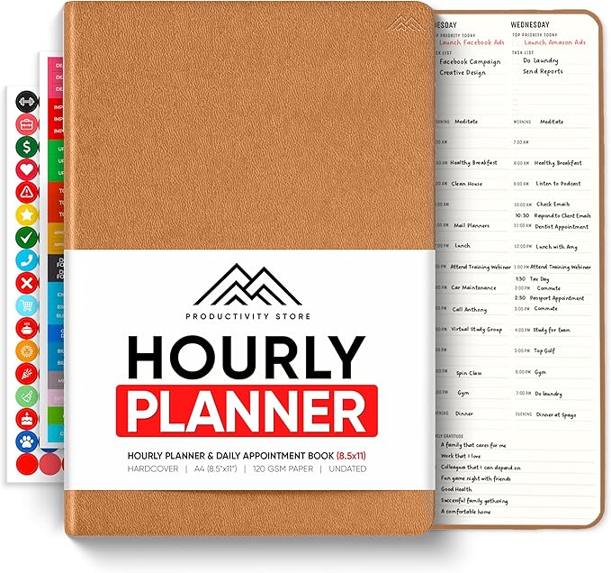 Hourly Planner & Appointment Book by PRODUCTIVITYSTORE