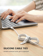 10Pack Silicone Cable Ties Cord Organizer - Image 2