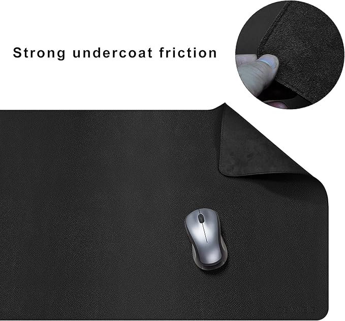 CENNBIE Leather Desk Mat, Extended Non-Slip Mouse Pad, Waterproof PU Leather - Image 3