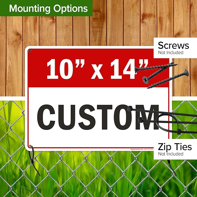 Custom Sign, Custom Sign for Business, Indoor/Outdoor use. 10x14 Inches - Image 6