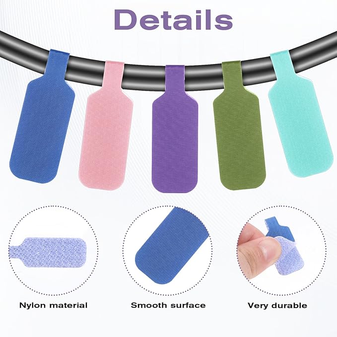 40 Pcs Cable Labels for Cords, 1.57× 0.78" 8 Colors Cord Labels for Electronics - Image 3