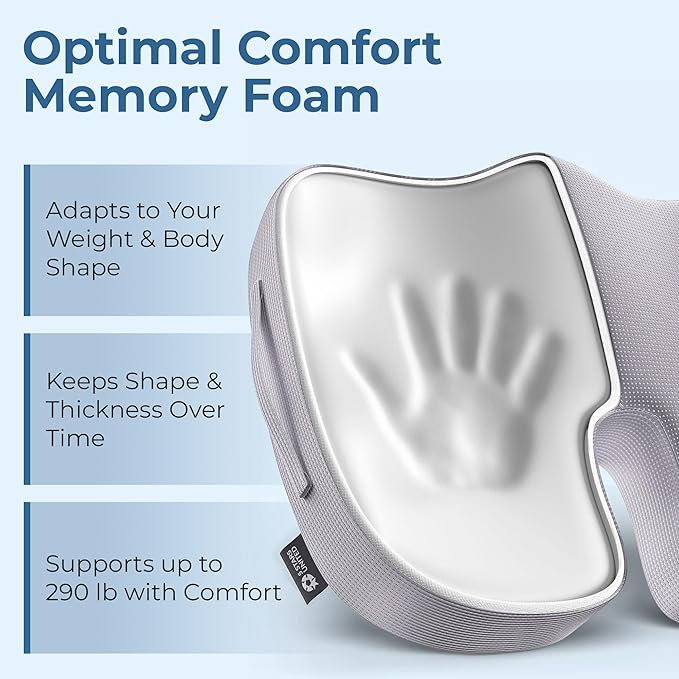 5 STARS UNITED Seat Cushion for Tailbone Pain Relief – Memory Foam Cushion for - Image 3