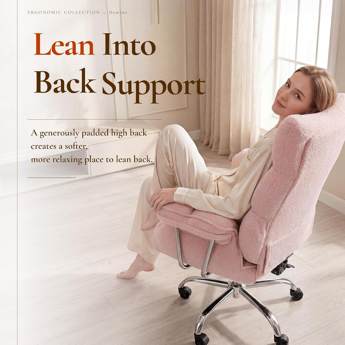 Dowinx Big and Tall Office Chair with Footrest, Ergonomic High Back Reclining...