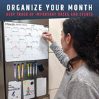 Large Dry-Erase Magnetic Monthly Calendar + Free Bonus: 3 Grocery/to-Do List - Image 2
