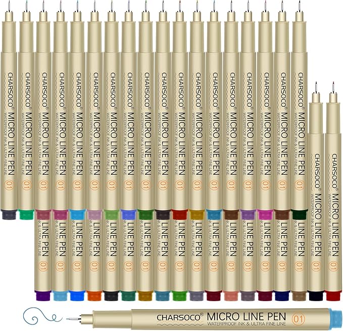 CHARSOCO 01 Micro Pen, Fine Point Pen by CHARSOCO