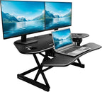 Rocelco 46" Height Adjustable Corner Standing Desk Converter - Image 5