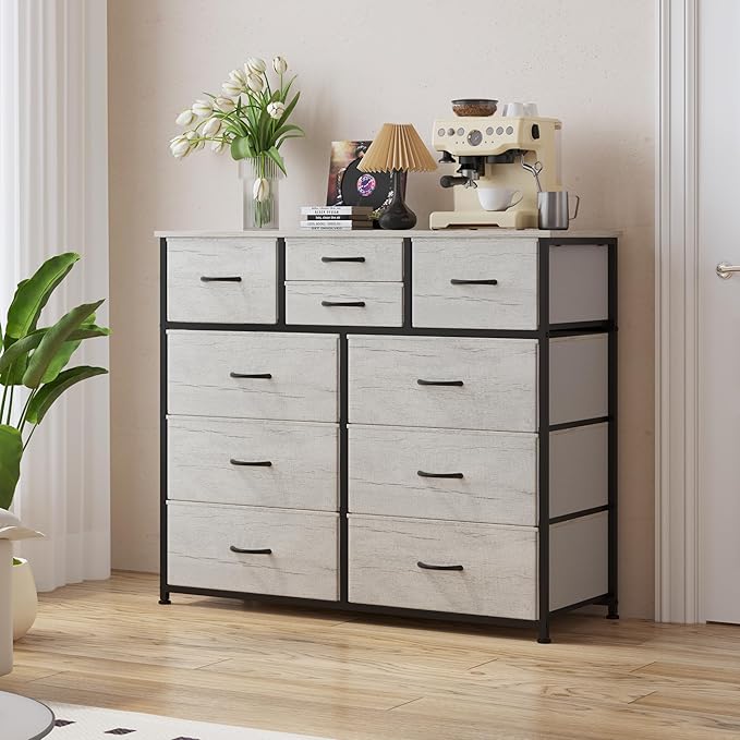 LUMTOK 10-Drawer Dresser, Fabric Storage Dresser Drawers - Image 2