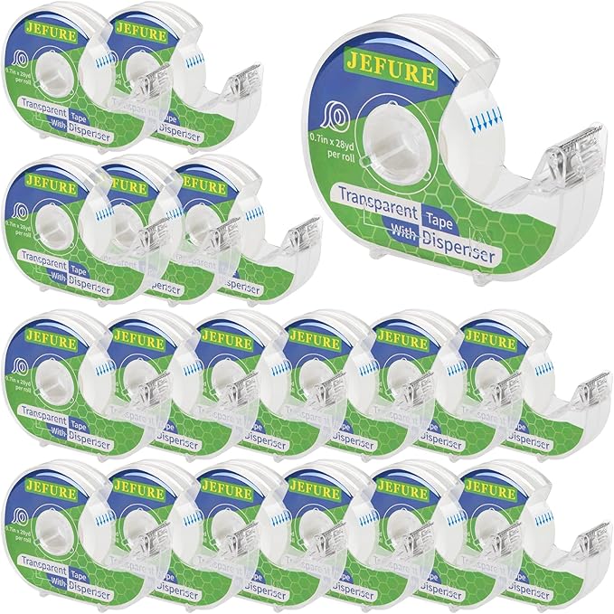 JEFURE 18 Pcs Transparent Tape by JEFURE