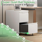 LONGLINK 2 Drawer Mobile File Cabinet - Image 4