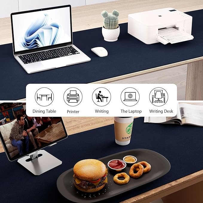 Aothia Leather Desk Pad Protector, Office Desk Mat, Large Mouse Pad, Laptop - Image 6