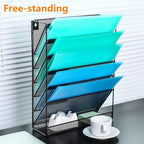 Delifox 7-Compartment Wall Mounted Hanging File Organizer Cubicle Wall File - Image 6