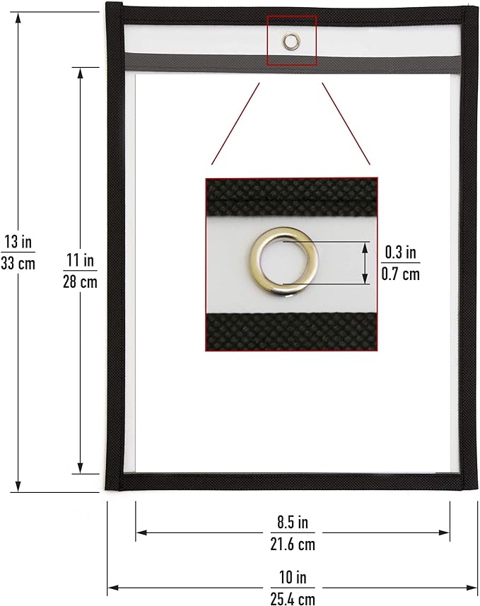 Job Ticket Holders 9x12 -, 8.5 x 11 Letter Size, Dry Erase Pockets, - Image 2