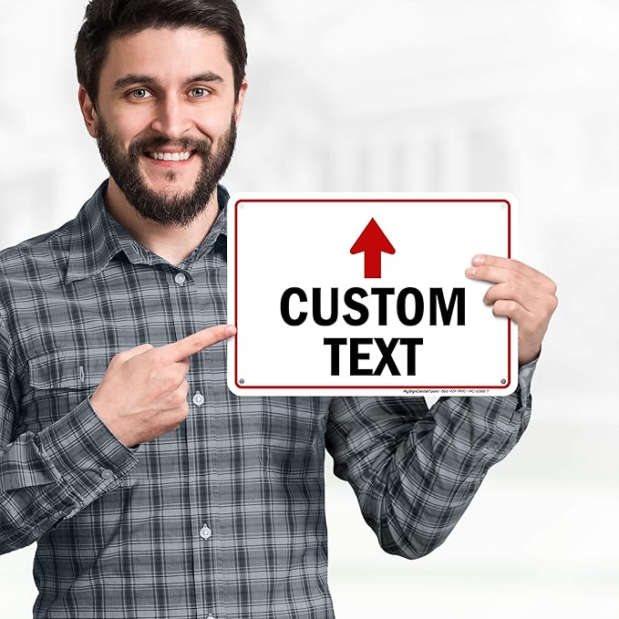Custom Arrow, Custom Directional Sign, Up Arrow, 7x10 Inches, Rust Free .040 - Image 2