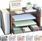opnice desk organizer, 4-tier desktop file organizer with, main product view
