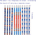 Jsehchya 72PCS Corlorful Wooden Football Pattern Cased Pencils - Image 2