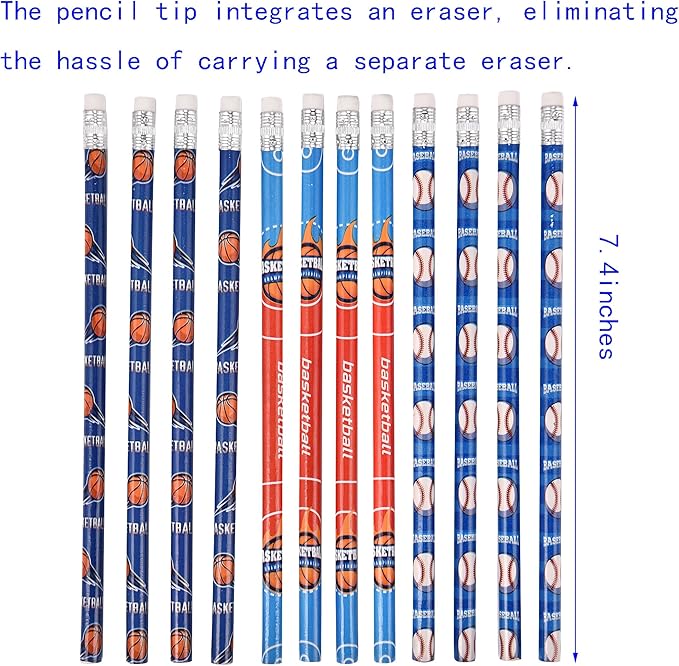 Jsehchya 72PCS Corlorful Wooden Football Pattern Cased Pencils - Image 2