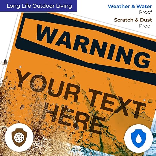 Custom Warning Sign, OSHA Sign, 24x30 Inches, Rust Free .063 Aluminum, Fade - Image 5