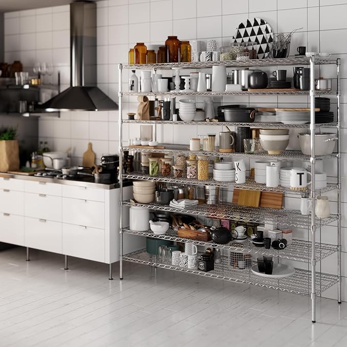 Regal Altair 21" Deep x 72" Wide x 74" Height Wire Shelving Kit | 8-Tier | NSF - Image 2