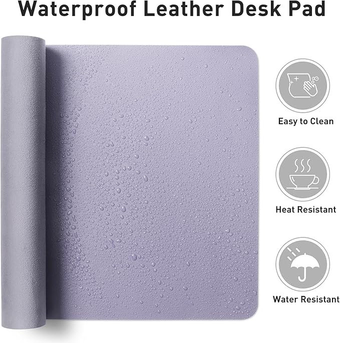Aothia Faux Leather Desk Mat – Large Mouse Pad, Non-Slip PU Leather Blotter - Image 7