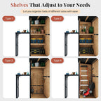 jocisland solid wood outdoor stotage cabinet shed, 5.15x2.75, package contents