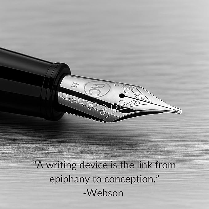 Webson Gill The Boss' Black Luxury Executive Fountain Pen, Polished Lacquer & - Image 4