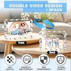 Aheroi Acrylic Picture Frames, 3 Pack 4x6 Clear Scalloped Photo Frame - Image 4