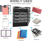 LQPAFZ 5-Tier Magnetic File Holder, No Drilling Installation File Cabinet - Image 5