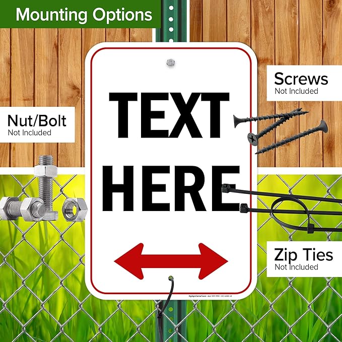 Custom Arrow, Custom Directional Sign, Two Way Arrow, 12x18 Inches, Rust Free - Image 5