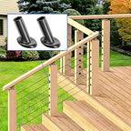 BLIKA 20 Pack 25 30 35 Degree Black Cable Railing Angle Beveled Protector - Image 7