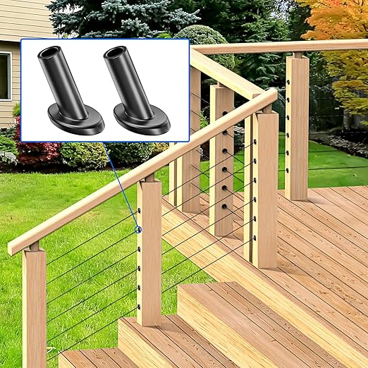 BLIKA 20 Pack 25 30 35 Degree 1/8" Black Cable Railing Angle Beveled Protector - Image 6