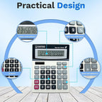 Empire Desk Calculator with Large Key Buttons, 12-Digit Large Eye-Angled Display - Image 3