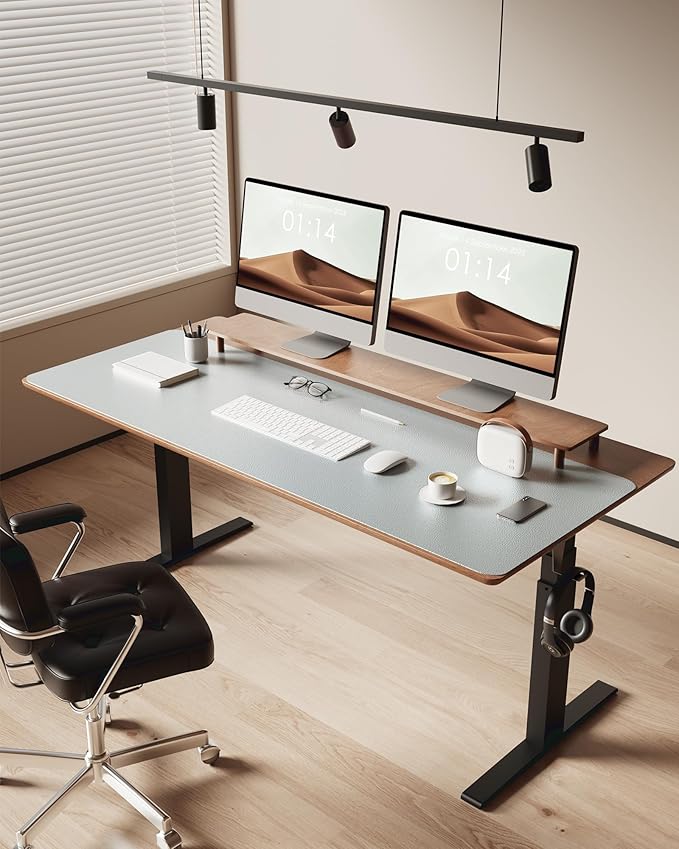 YSAGi Leather Desk Pad Protector, Office Desk Mat, Large Mouse Pad, Non-Slip PU - Image 3