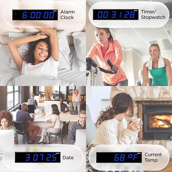 Ivation Huge Oversized 48" Large Digital LED Clock | Big Digital Clock - Image 4